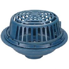 Large Sump 15 Inches Cast Iron Roof Drain with 8 Inch No-Hub Outlet for Roof Drainage