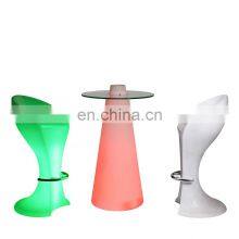 Bar and Lounge Furniture Bright LEDS16 Color Changing Glowing LED Cocktail Table LED Table and Chair for Event