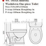 WC-1031 One-Piece Kid Toilet Small Toilet Water Closet Toilet Bowl Quality Choice thumbnail-2