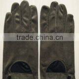 Faux Suede Leather Gloves Grey Suede Driving Leather Gloves Women thumbnail-1