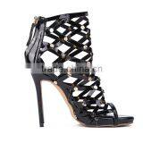 Sexy Hollow Out Ladies High Heels Shoes Wholesale Fashion Spikes High Heel Sandals for Women thumbnail-3