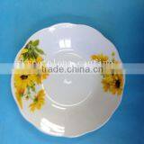 Decal Ceramic Plate Blue,gold Charger Plates,gold Yellow 9"dinner Plates thumbnail-1