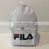 2# newest design big capacity cotton fabric backpack with embroidery logo