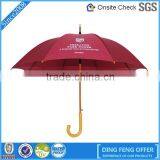 Popular Double-sided Plaid Promotion Umbrella With Red Color