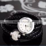 Beautiful Women Woolen Bracelet Watch Fashion Black Color Wrist Watch thumbnail-3