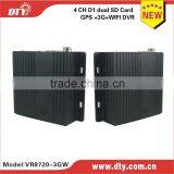 DTY 4ch H.264 sd Card DVR Support 3g,wifi and Gps Mobile for Vehicles ,VR8720-3GW