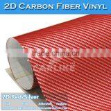 C5023 Red/Silver(Twill) 1.27x50m Trade Insurance Car Parts Carbon Fiber Sheet thumbnail-1