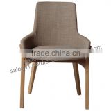 Denmark design hot sale low price KD simple design solid wooden woven material antique wood frame dining chair