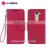 IVYMAX Fashion Premium 2 Tone PU Leather Folding Wallet Case for LG K7 Trubite5