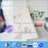 china wholesale hanging terry round container home fabric 100% cotton microfiber hand towels with embroidery