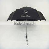 Aluminum 3-folding Umbrella With Firberglass