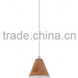 Natural Style Metal & Timber Shade Pendant Light,Hanging Ceiling Lamp