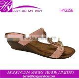 HY2156 Free Sample Wedge Wholesale Comfortable Women Sandal