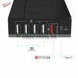 6 Ports USB Descktop Charger Built in Quick Charge 2.0 for Smart Mobile Phone thumbnail-3