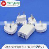 Interchangeable Quick Dual Port Usb Charger 2a 5v 220v Power Adapter With PSE/KC/SAA/UL/FCC/CE thumbnail-4