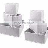 Foldable Storage Drawer Closet Dresser Organizer Bins for Underwear, Bras, Socks, Ties, Scarves, Accessories and More - 6 Piece thumbnail-2