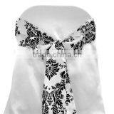 100%Polyester Flocked Taffeta Chair Sash For Hotel/Banquet thumbnail-1