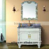WTS-1288 40'' French Luxury Boutique Marble Bathroom Vanity and Mirror for Five Star Hotel thumbnail-3