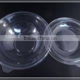 Disposable Transparent 800ml Plastic Salad Bowl With Lid thumbnail-1