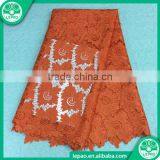 Hot Sale African Cord Lace Fabrics Nigeria Cord Lace Materials Embroidery Lace Fabric White for Nigerian Parties thumbnail-3