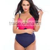 2016 Hot Sexy Fat Women One Piece Plus Size Swimwear thumbnail-3