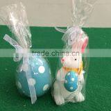 Set of Egg&rabbit Led Yellow Flicking Candles Easter Gift Candles Led Real Wax Candles for Easter Home Decorative Rabbit Candles thumbnail-3