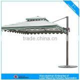 Two Levels Aluminum Frame and Marble Base Square Rome Umbrella thumbnail-1