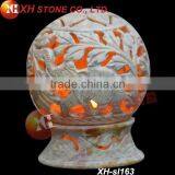 Elephant Carved Soap Stone Candle Holder-lantern thumbnail-1