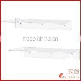 Clear Acrylic Floating Shelf / Wall Mounted Display Organizer, Set of 2 thumbnail-2