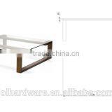 Bronze Stainless Steel Base Glass Coffee Table thumbnail-2