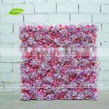 GNW FLW1508011 Wholesale Dark Purple Artificial Flower Wall Backdrop