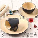 Stoneware Cheap Ceramic Colorful Round Dinnerware Set
