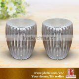 Silver Color Chinese Cermaic Barrel Stool thumbnail-4