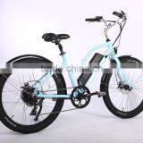 26 Inch Aluminum Alloy Frame Electric Beach Cruiser Bike With Full Suspension for Lady thumbnail-2