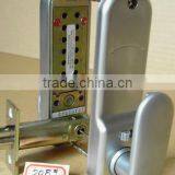 UK Push Button Mechanical Keyless Locks Stain Chrome for Hotel Door Lock thumbnail-2
