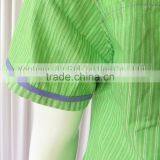 Orange/Green Solid Stripe Unisex Pajama Sets V-Neck Short Sleeve Sleepwear Summer/Autumn Couple Spa Shirt+Pants Pajama Sets thumbnail-5