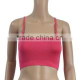 Red water soluble flower sexy fashion sports bra