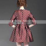 Ladies Fashion European Style Half Sleeve Fit and Flare Short Autumn Dress thumbnail-2