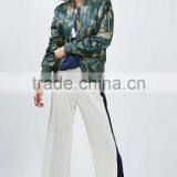 Hot Sale Lady Shiny Camo Print Bomber Jackets Customized China thumbnail-4