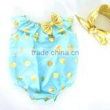 Baby Rompers Wholesale Baby Clothes,gold Polk Baby Rompers,baby Wear