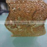 Indian Flower and Petal Gold Plated Kada Bangle thumbnail-3