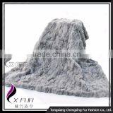 CX-D-66E 2017 Newest Custom Genuine Rex Rabbit Fur Patchwork Fur Blanket thumbnail-6