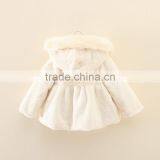 Kids Girls Solid Color High Fashion Faux Fur Coats,fashion Fancy Fur Hood Girls Winter Coats thumbnail-4