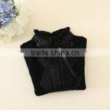 Baby Girls Bottoming Shirt Sweatesr With Lace Knit Shirts for Kids in Black and White Color thumbnail-3