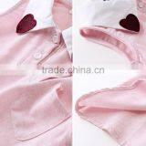 Peter Pan Heart Banner Kids Frock Designs Solid Pink Dress One Chest Pocket Sleeveless Dress thumbnail-4