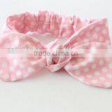 2016 Headhair Dot Pattern Cotton Fabric Headband Rabbit Ears Bowknot Hair Headband thumbnail-3
