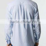 2016 Latest Blue Oxford Long Sleeve Casual Shirt thumbnail-4