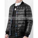 2015 Luxury Down Jacket With Fur Sleeve Opening Down Jacket Men's 100%polyester Down Jacket Coat thumbnail-5