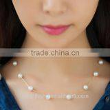 Natural Freshwater Pearl Necklace S925 Silver Clavicle Chain 2016 thumbnail-2