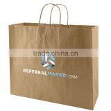 USA Made Natural Kraft Shopping Bag - Dimensions Are 16" x 6" x 13" and Comes With Your Logo. thumbnail-1